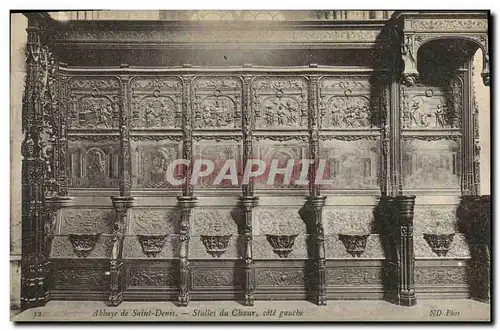 Cartes postales Abbaye de Saint Denis Stalles du Choeur Cote Gauche
