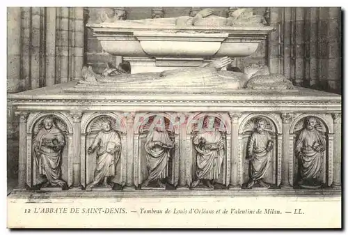 Cartes postales L Abbaye de Saint Denis Tombeau de Louis d Orleans et de Valentine de Milan