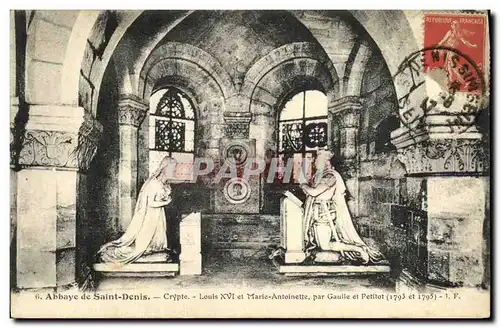 Ansichtskarte AK L Abbaye de Saint Denis Crypte Louis XVI et Marie Antoinette