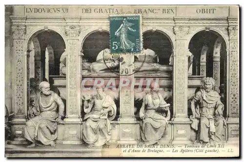 Cartes postales Abbaye De Saint Denis Tombeau de Louis XII et d Anne de Bretagne Les apotres
