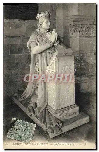 Cartes postales Abbaye De Saint Denis Statue de Louis XVI