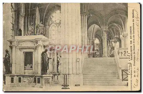 Ansichtskarte AK Basilique de Saint Denis Tombeau de Henri II et de Catherine de Medicis