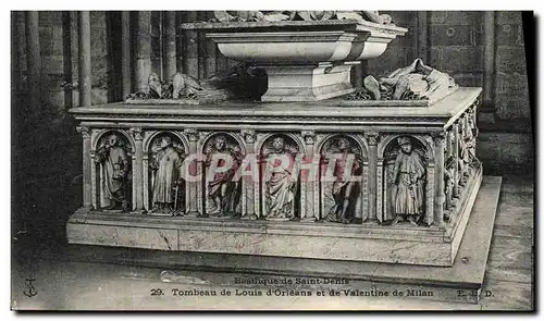 Ansichtskarte AK Basilique de Saint Denis Tombeau de Louis d Orleans et de Valentine de Milan