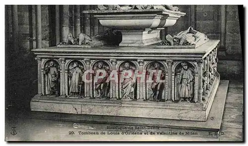 Cartes postales Basilique de Saint Denis Tombeau de Louis d Orleans et de Valentine de Milan