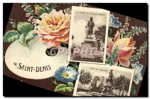 Cartes postales Saint Denis Statue de Nicolas Leblanc Place des Gueldres