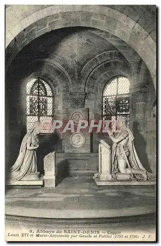 Cartes postales L Abbaye De Saint Denis Crypte Louis XVI et Marie Antoinette par Gaulle et Petitot