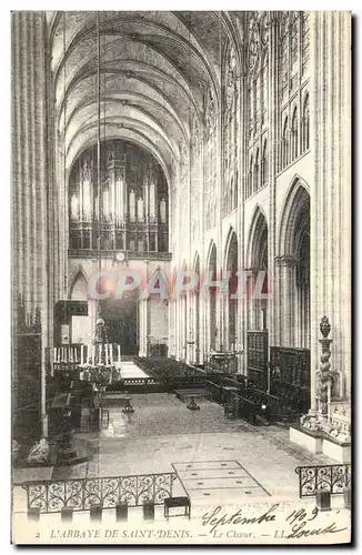 Ansichtskarte AK L Abbaye de Saint Denis Le Choeur