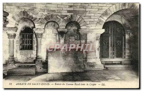 Ansichtskarte AK Abbaye De Saint Denis Entree du Caveau Royal dans la Crypte