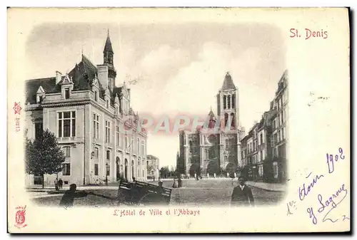 Cartes postales Saint Denis L Hotel de Ville et l Abbaye