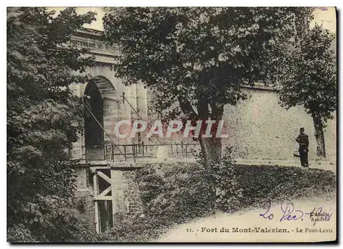 Cartes postales Fort du Mont Valerien Le Pont Levis Militaria