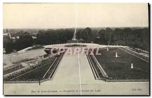 Cartes postales St Germain Perspective de l Avenue des Loges