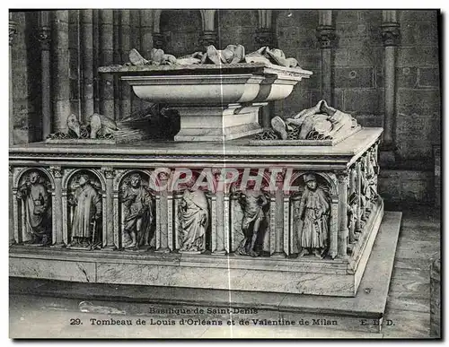 Cartes postales Basilique de Saint Denis Tombeau de Louis d Orleans et de Valentine de Milan