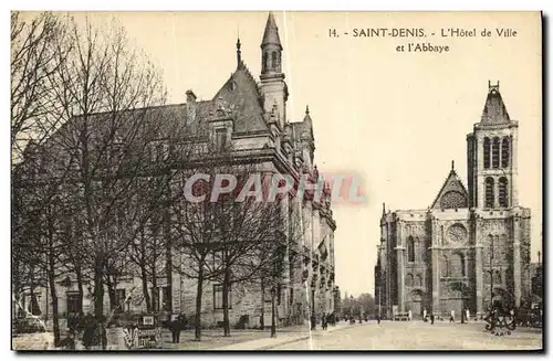 Cartes postales Saint Denis L Hotel de Ville et l Abbaye