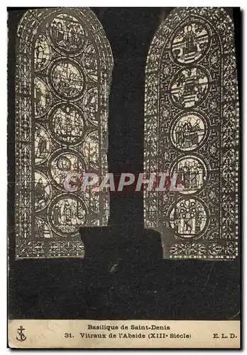 Cartes postales Basilique de Saint Denis Vitraux de l Abside