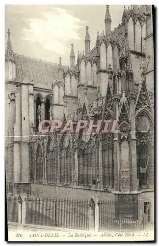 Cartes postales Saint Denis La Basilique Abside Cote Nord