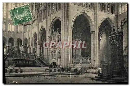 Ansichtskarte AK Abbaye de Saint Denis Choeur et Galerie de l Abside Cote gauche