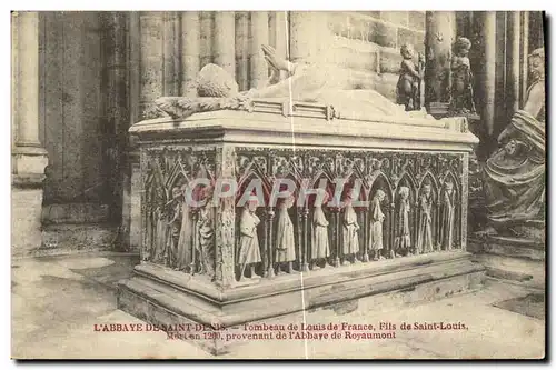 Ansichtskarte AK L Abbaye De Saint Denis Tombeau de Louis de France Fils de Saint Louis provenant de l abbaye de