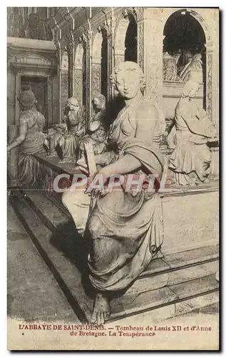 Cartes postales L Abbaye De Saint Denis Tombeau de Louis XII et d Anne de Bretagne la Temperance