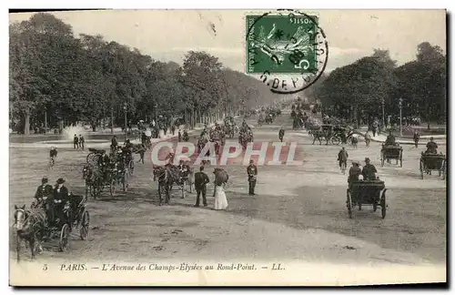 Cartes postales Paris L Avenue des Champs Elysees au Rond Point