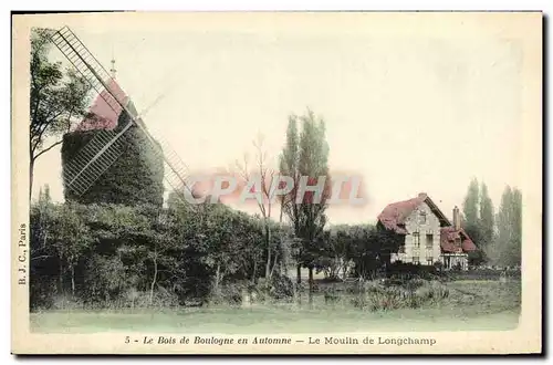 Cartes postales Le Bois de Boulogne eb Automne Le Moulin de Longchamp