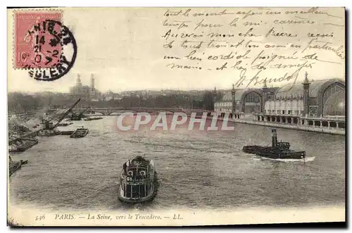 Cartes postales Paris La Seine vers le Trocadero