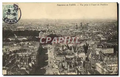 Cartes postales Panorama de Paris Vue prise a l ouest du Pantheon