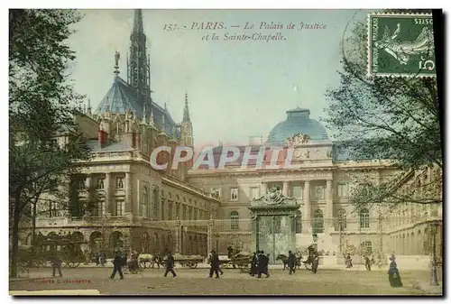 Ansichtskarte AK Paris Le Palais de Justice et la Sainte Chapelle