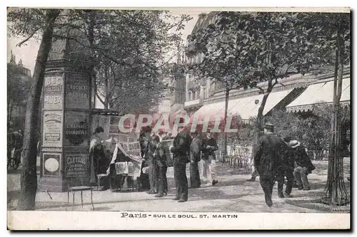 Cartes postales Paris sur Le Boul St Martin Marchand de journaux