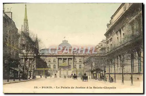 Ansichtskarte AK Paris Le Palais de Justice la Sainte Chapelle