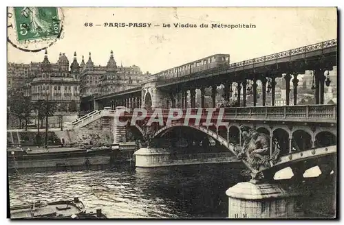 Ansichtskarte AK Paris Passy Le Viaduc du Metropolitain Metro