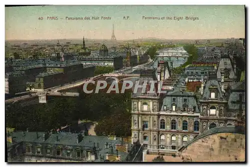 Ansichtskarte AK Paris Panorama des Huit Ponts