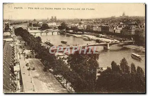 Ansichtskarte AK Paris Vue sur la Seine prise du Pavillon de Flore