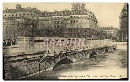 Ansichtskarte AK Paris Le Pont Notre Dame Inondations 1910