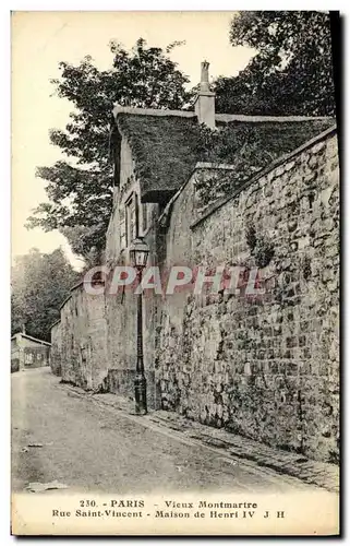 Cartes postales Paris Vieux Montmartre Rue Saint Vincent Maison de Henri IV