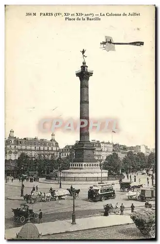 Ansichtskarte AK Paris La Colonne de Juillet Place de la Bastille Avion