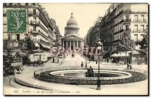 Cartes postales Paris Le Rue Soufflot et le Pantheon