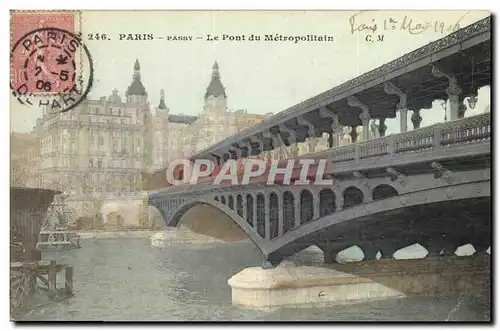 Ansichtskarte AK Paris Passy Le Pont du Metropolitain Metro