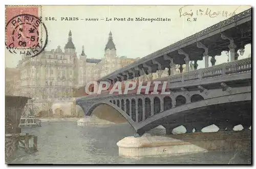 Cartes postales Paris Passy Le Pont du Metropolitain Metro