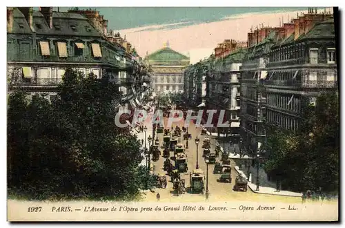 Ansichtskarte AK Paris L Avenue de l Opera prise du Grand Hotel du Louvre