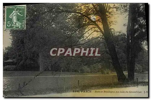 Ansichtskarte AK Paris Bois de Boulogne un coin du Grand Lac