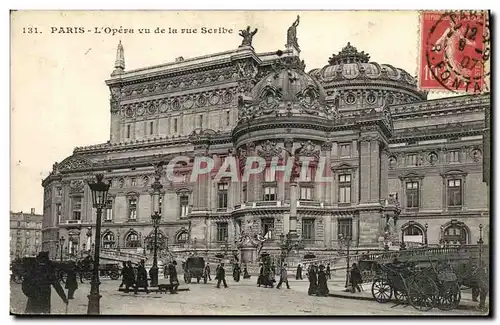 Cartes postales Paris L Opera vu de la vue Scribe