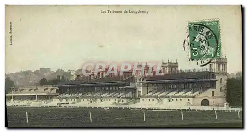 Ansichtskarte AK Paris Les Tribunes de Longchamp Hippisme Chevaux Cheval