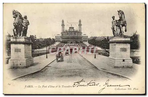 Ansichtskarte AK Paris Le Pont d lena et le Trocadero