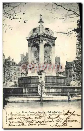 Ansichtskarte AK Paris Fontaine Saint Sulpice