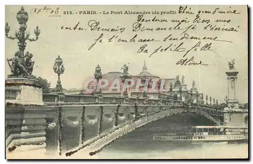 Cartes postales Paris Le Pont Alexandre