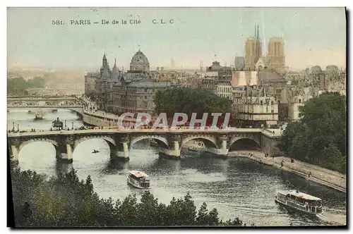 Cartes postales Paris lle de la Cite Notre Dame