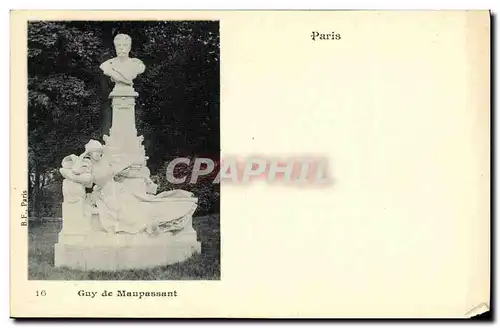 Cartes postales Paris Guy de Maupassant