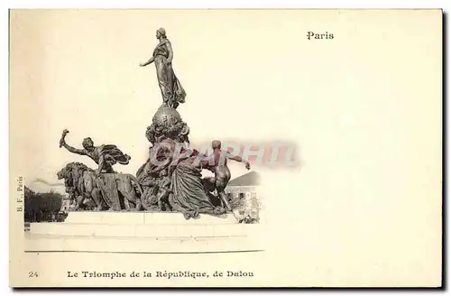 Cartes postales Paris Le Triomphe de la Republique de Dalou