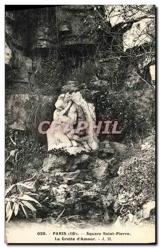 Cartes postales Paris Square Saint Pierre La Grotte d Amour