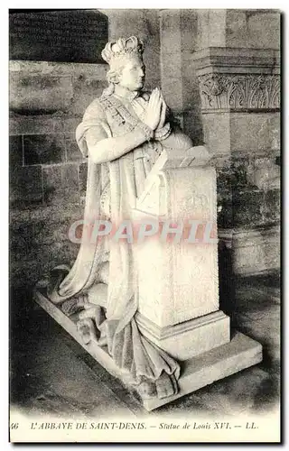 Ansichtskarte AK L Abbaye Saint Denis Statue de Louis XVl